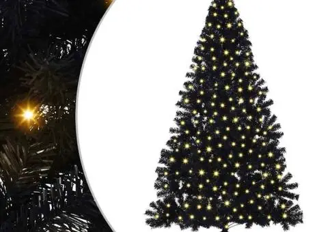 Brad de Crăciun artificial Negru 240 cm PVC - 2/5