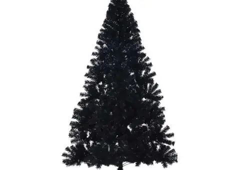 Brad de Crăciun artificial Negru 240 cm PVC - 4/5