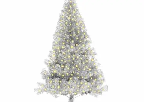 Brad de Crăciun artificial Argintiu 180 cm Oțel - 3/5
