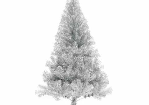 Brad de Crăciun artificial Argintiu 180 cm Oțel - 4/5
