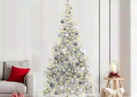 Brad de Crăciun Argintiu 210 cm PET - 1/5