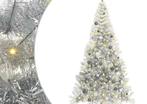 Brad de Crăciun Argintiu 210 cm PET - 2/5