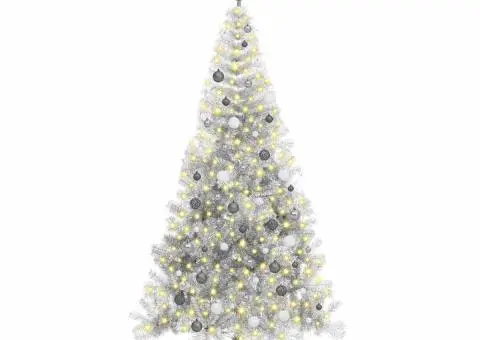 Brad de Crăciun Argintiu 210 cm PET - 3/5