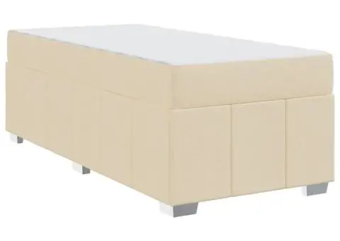 Cadru de pat Crem 80 x 200 cm țesătură - 2/5