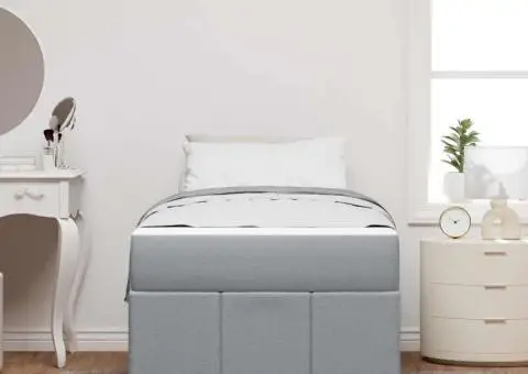 Cadru de pat Gri deschis 90 x 200 cm țesătură - 5/5