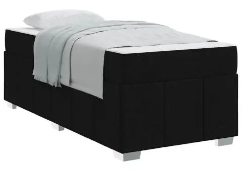 Cadru de pat Negru 90 x 200 cm țesătură - 3/5