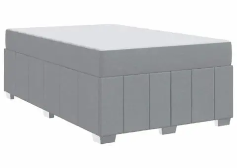 Cadru de pat Gri deschis 120 x 200 cm țesătură - 2/5