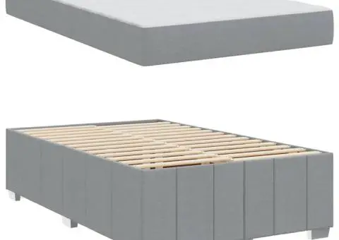 Cadru de pat Gri deschis 120 x 200 cm țesătură - 5/5