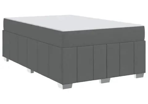 Cadru de pat Gri închis 120 x 200 cm țesătură - 2/5