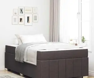 vidaXL Cadru de pat Maro închis 120 x 200 cm țesătură