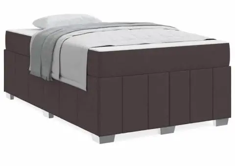 Cadru de pat Maro închis 120 x 200 cm țesătură - 4/5