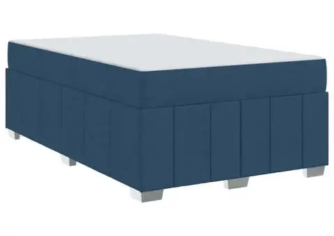 Cadru de pat albastru 120 x 200 cm țesătură - 2/5