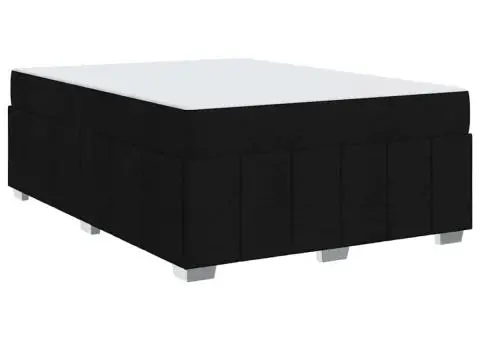 Cadru de pat Negru 140 x 200 cm țesătură - 2/5
