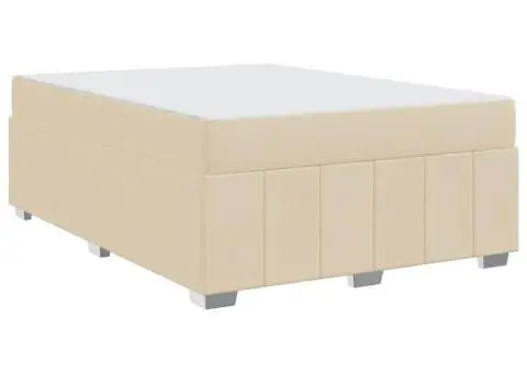 Cadru de pat Crem 140 x 200 cm țesătură - 2/5
