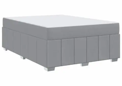 Cadru de pat Gri deschis 160 x 200 cm țesătură - 2/5