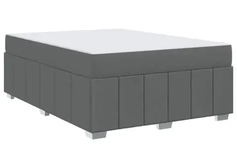 Cadru de pat Gri închis 160 x 200 cm țesătură - 2/5