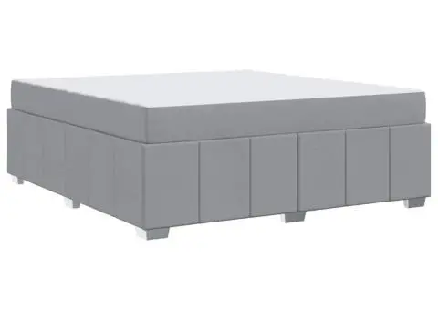 Cadru de pat Gri deschis 180 x 200 cm țesătură - 2/5