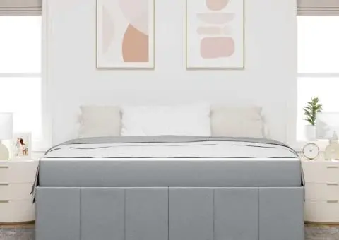 Cadru de pat Gri deschis 180 x 200 cm țesătură - 5/5