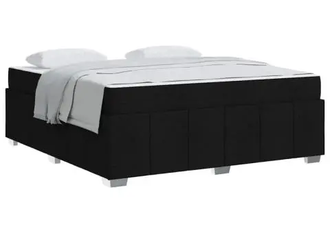 Cadru de pat Negru 180 x 200 cm țesătură - 3/5