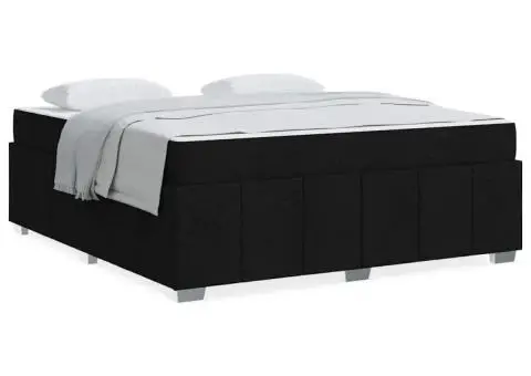 Cadru de pat Negru 180 x 200 cm țesătură - 4/5