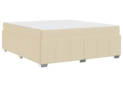 Cadru de pat Crem 180 x 200 cm țesătură - 2/5