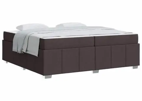 Cadru de pat Maro închis 200 x 200 cm țesătură - 3/5