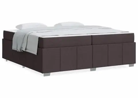 Cadru de pat Maro închis 200 x 200 cm țesătură - 4/5