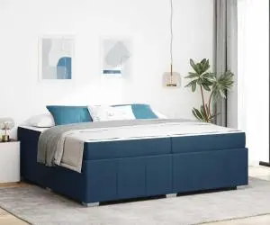 vidaXL Cadru de pat Altele albastru 200 x 200 cm țesătură