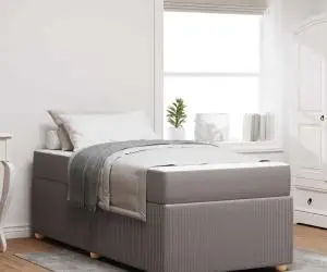vidaXL Cadru de pat Altele Gri taupe 80 x 200 cm țesătură