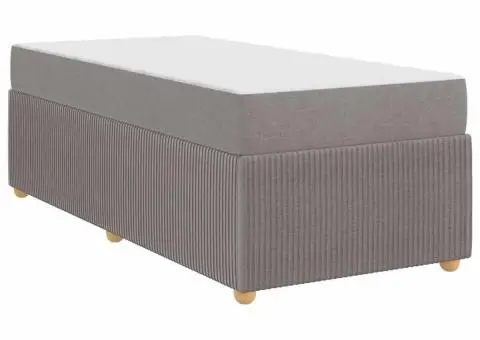 Cadru de pat Altele Gri taupe 80 x 200 cm țesătură - 2/5