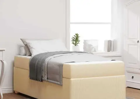 Cadru de pat Altele Crem 80 x 200 cm țesătură - 1/5