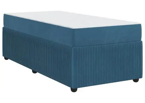 Cadru de pat cu saltea Altele albastru 80 x 200 cm Catifea - 2/5