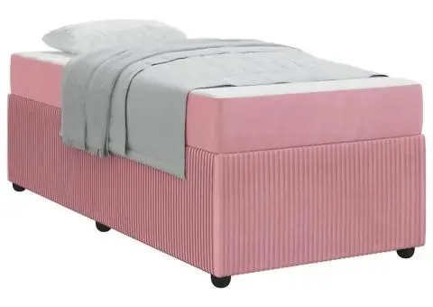 Cadru de pat cu saltea Altele Roz 80 x 200 cm Catifea - 3/5