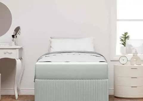 Cadru de pat cu saltea Altele Gri deschis 90 x 190 cm Catifea - 5/5