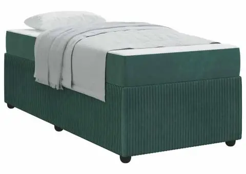 Cadru de pat cu saltea Altele Verde închis 90 x 190 cm Catifea - 3/5