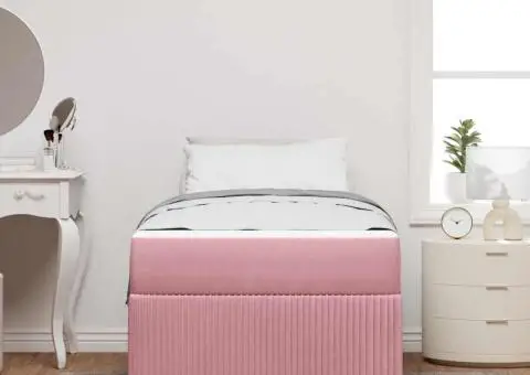 Cadru de pat cu saltea Altele Roz 90 x 190 cm Catifea - 5/5