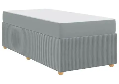 Cadru de pat Altele Gri deschis 90 x 200 cm țesătură - 2/5