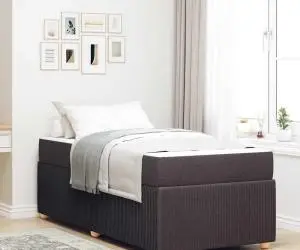 vidaXL Cadru de pat Altele Maro închis 90 x 200 cm țesătură