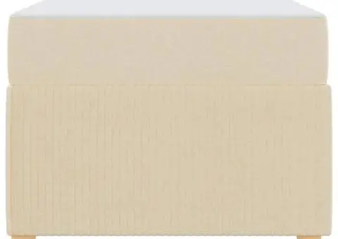 Cadru de pat Altele Crem 90 x 200 cm țesătură - 2/4