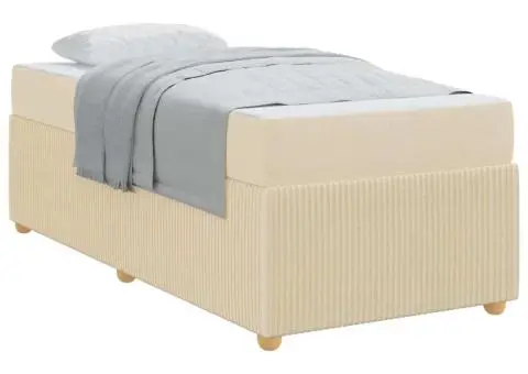 Cadru de pat Altele Crem 90 x 200 cm țesătură - 3/4