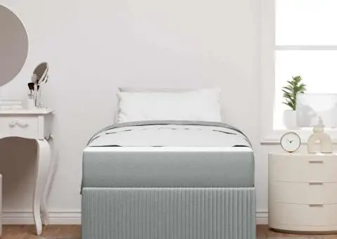 Cadru de pat Altele Gri deschis 100 x 200 cm țesătură - 5/5