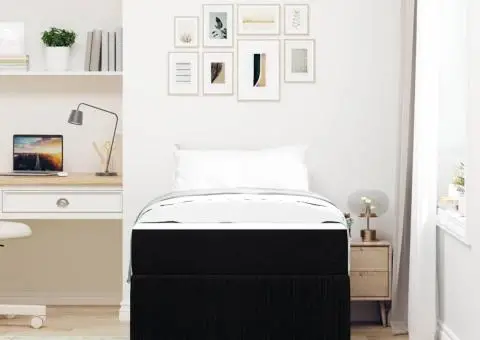 Cadru de pat Altele Negru 100 x 200 cm țesătură - 5/5