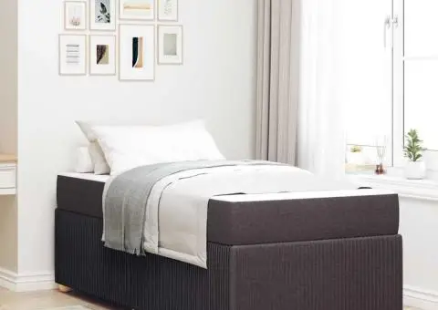 Cadru de pat Altele Maro închis 100 x 200 cm țesătură - 1/5