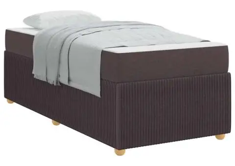 Cadru de pat Altele Maro închis 100 x 200 cm țesătură - 3/5