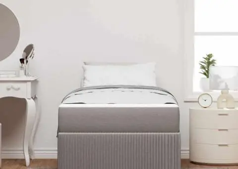 Cadru de pat Altele Gri taupe 100 x 200 cm țesătură - 5/5