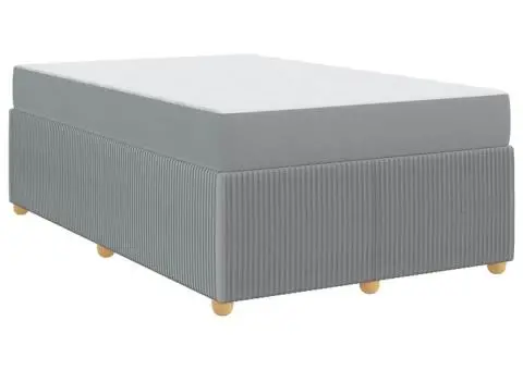 Cadru de pat Altele Gri deschis 120 x 190 cm țesătură - 2/5