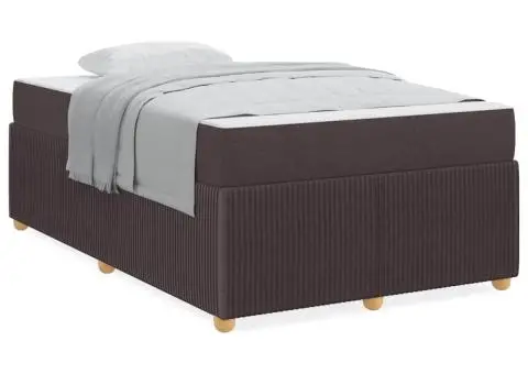 Cadru de pat Altele Maro închis 120 x 190 cm țesătură - 4/5