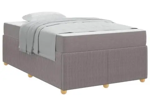 Cadru de pat Altele Gri taupe 120 x 190 cm țesătură - 3/5