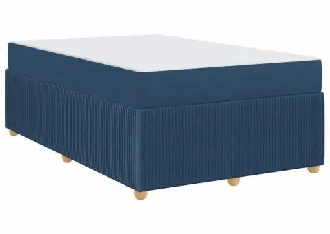 Cadru de pat Altele albastru 120 x 190 cm țesătură - 2/5