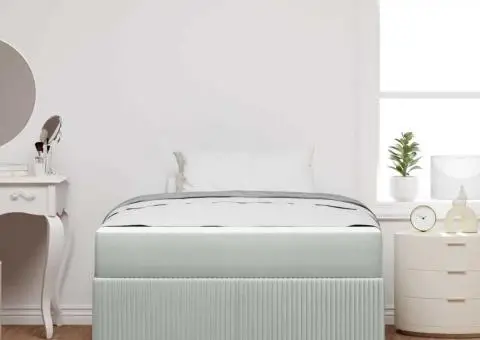 Cadru de pat cu saltea Altele Gri deschis 120 x 190 cm Catifea - 5/5